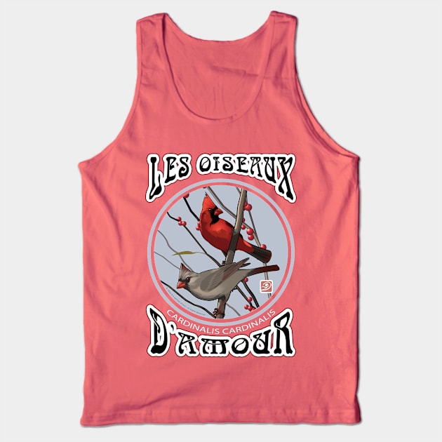 Les Oiseaux D'Amour (Love Birds) Tank Top by Birds by D.H. Kafton Studio